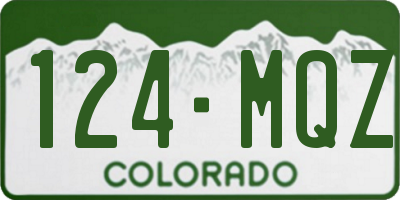 CO license plate 124MQZ