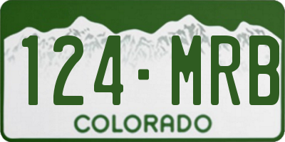 CO license plate 124MRB
