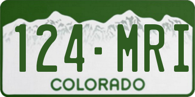 CO license plate 124MRI