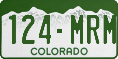 CO license plate 124MRM