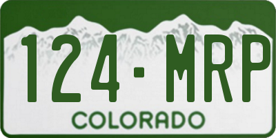 CO license plate 124MRP