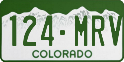 CO license plate 124MRV