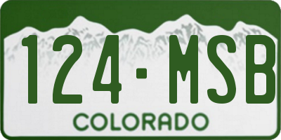 CO license plate 124MSB
