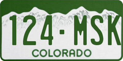CO license plate 124MSK