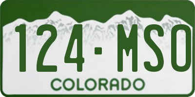 CO license plate 124MSO