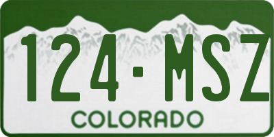 CO license plate 124MSZ