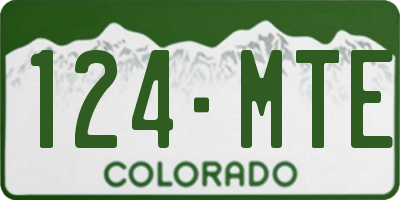 CO license plate 124MTE