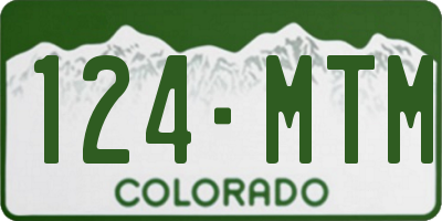 CO license plate 124MTM