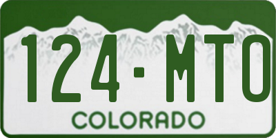 CO license plate 124MTO