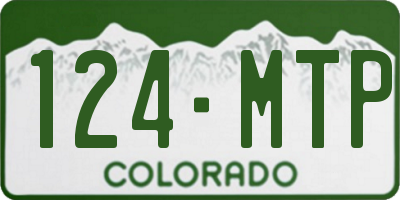 CO license plate 124MTP