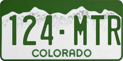 CO license plate 124MTR