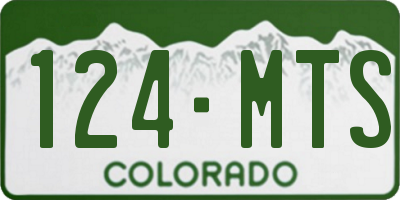 CO license plate 124MTS