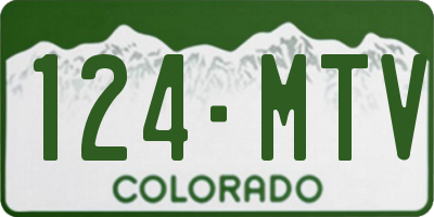 CO license plate 124MTV
