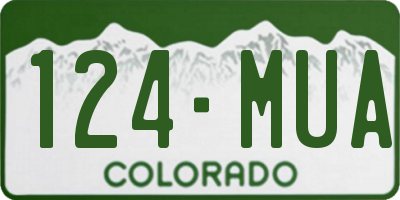 CO license plate 124MUA