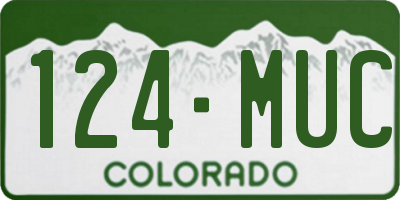 CO license plate 124MUC