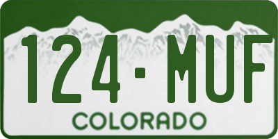 CO license plate 124MUF
