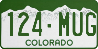 CO license plate 124MUG