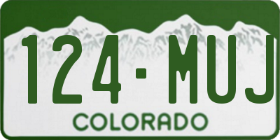 CO license plate 124MUJ
