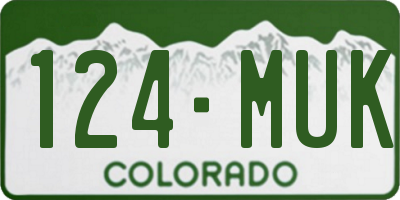 CO license plate 124MUK