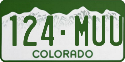 CO license plate 124MUU