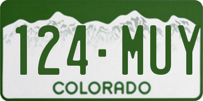 CO license plate 124MUY