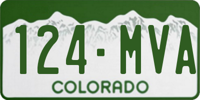 CO license plate 124MVA