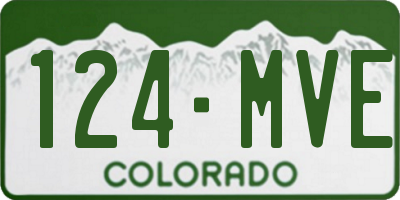 CO license plate 124MVE