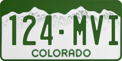 CO license plate 124MVI