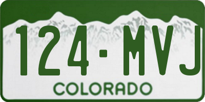 CO license plate 124MVJ