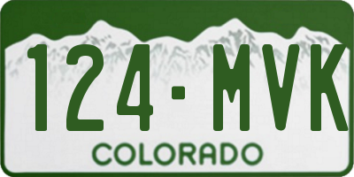 CO license plate 124MVK