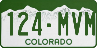 CO license plate 124MVM