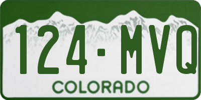 CO license plate 124MVQ