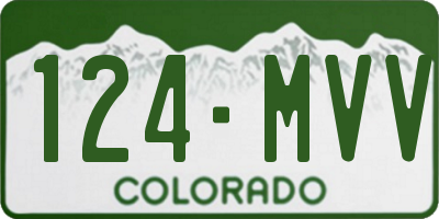 CO license plate 124MVV