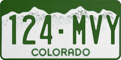 CO license plate 124MVY