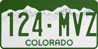CO license plate 124MVZ