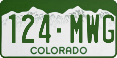 CO license plate 124MWG