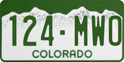 CO license plate 124MWO