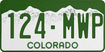 CO license plate 124MWP
