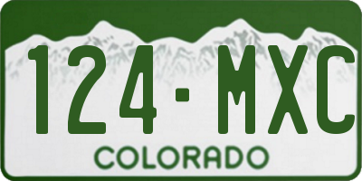 CO license plate 124MXC
