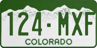 CO license plate 124MXF