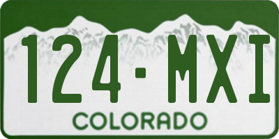 CO license plate 124MXI