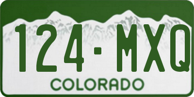 CO license plate 124MXQ