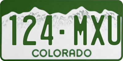 CO license plate 124MXU