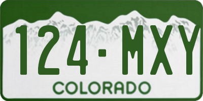 CO license plate 124MXY