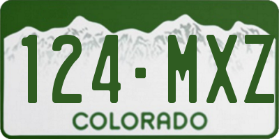 CO license plate 124MXZ
