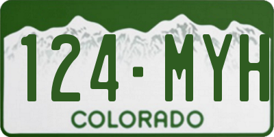 CO license plate 124MYH
