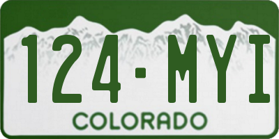 CO license plate 124MYI