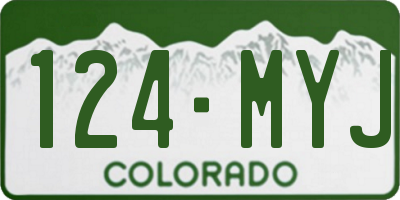 CO license plate 124MYJ