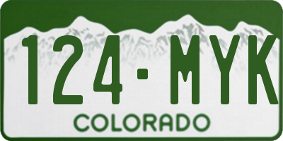 CO license plate 124MYK