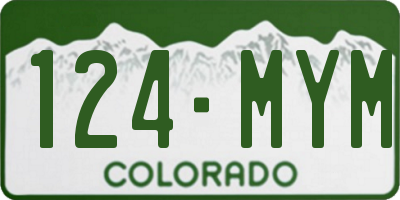 CO license plate 124MYM